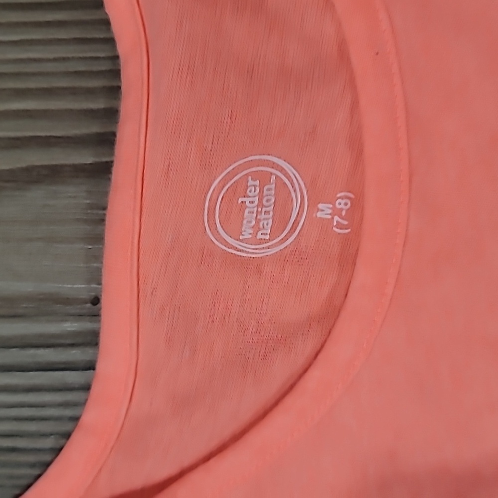 Wonder Nation Coral Dress with Bunny and Butterfly Design - Picture 2 of 5